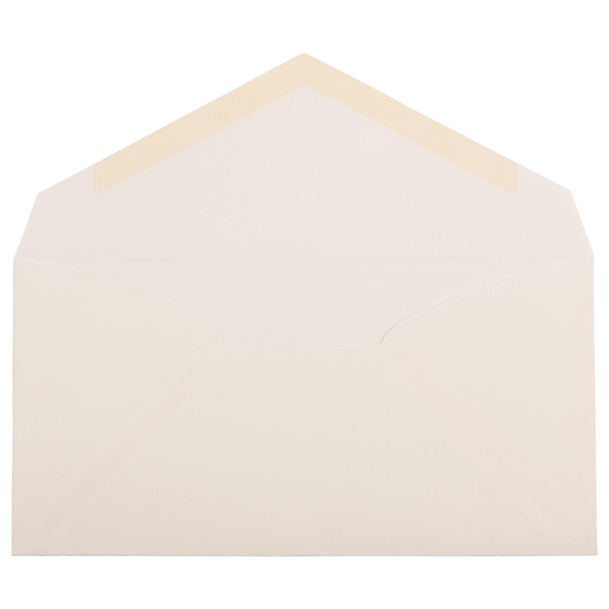 JAM Paper 3.875" x 7.5" Natural White Wove Monarch Strathmore Invitation Envelopes, 50ct.